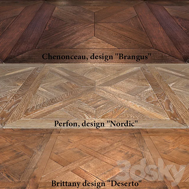 Modular flooring 4 (3 types) 3DModel