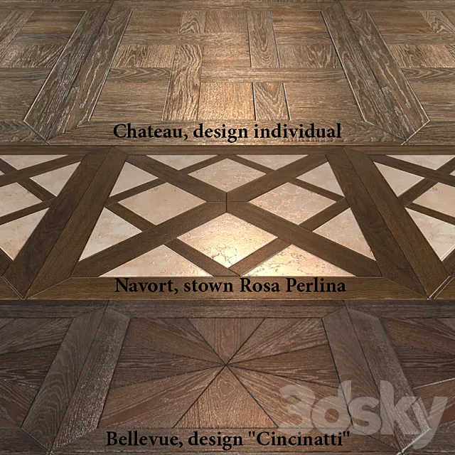 Modular flooring 6 (3 types) 3D Model