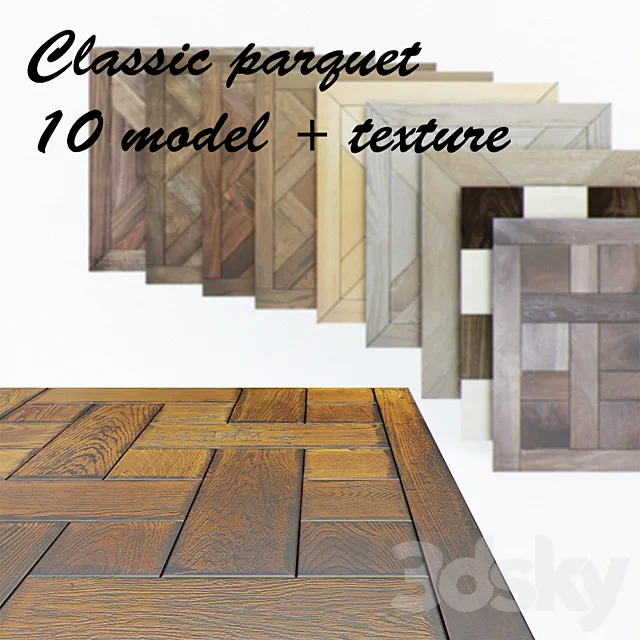 Modular flooring classical 3D Model