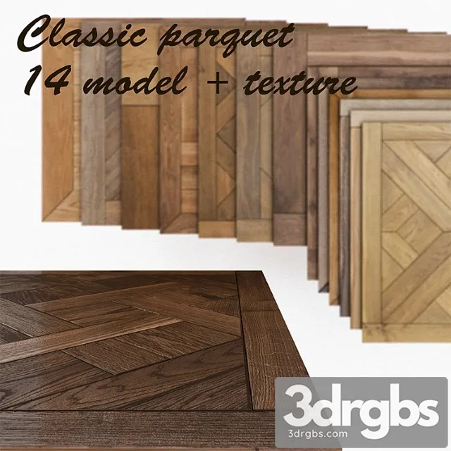 Modular flooring classical 3D Model Free