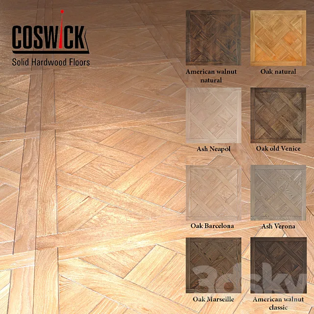 Modular flooring Coswick Versailles (8 colors) 3DModel