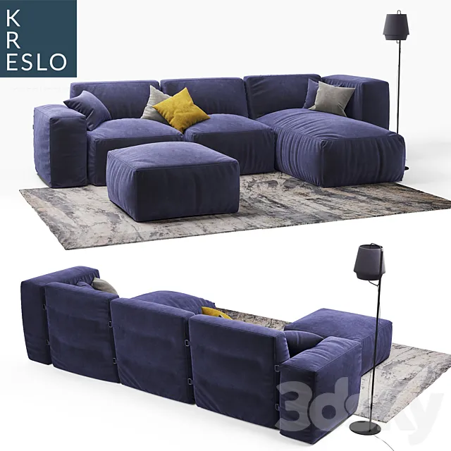 Modular frameless sofa Free Download