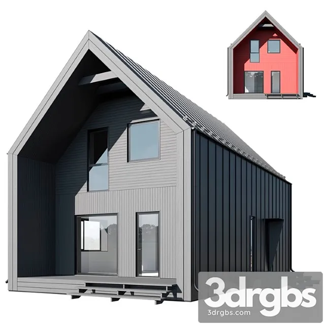 Modular House 02 3D Model Download