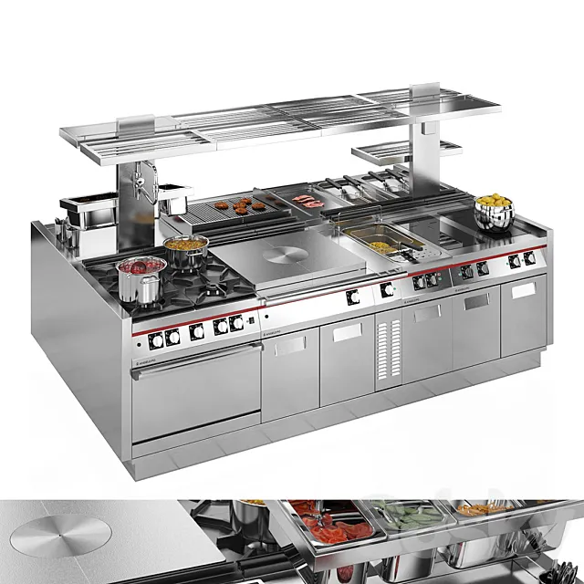 Modular Kitchen Angelo Po ICON9000 3DModel