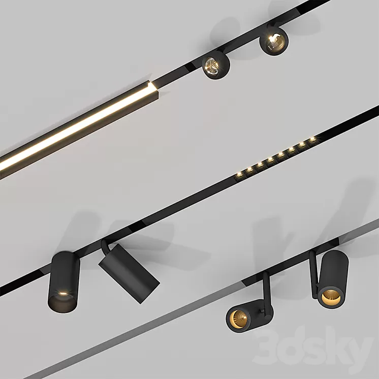 Modular light spot system 3D Model