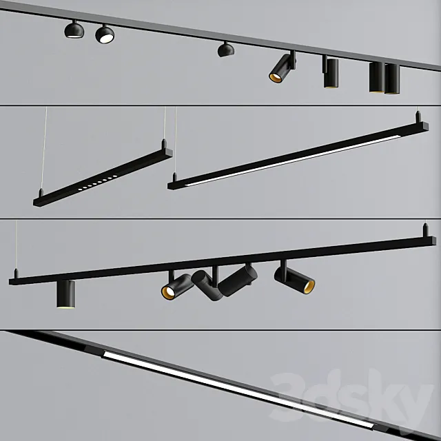 Modular Lighting Instruments Pista surface 3D Model