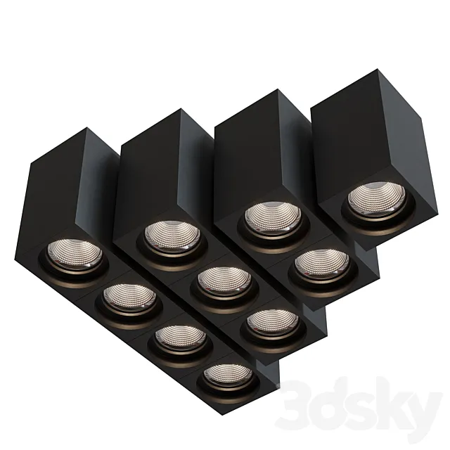 Modular Lighting Instruments QBINI TRIMLESS ROUND IN 3D Model