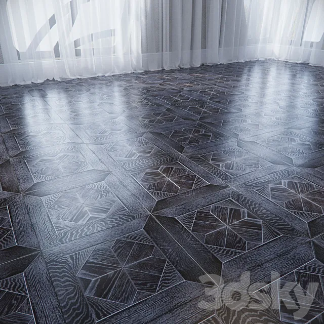 Modular massive oak parquet Romanovsky Sofia 3D Model