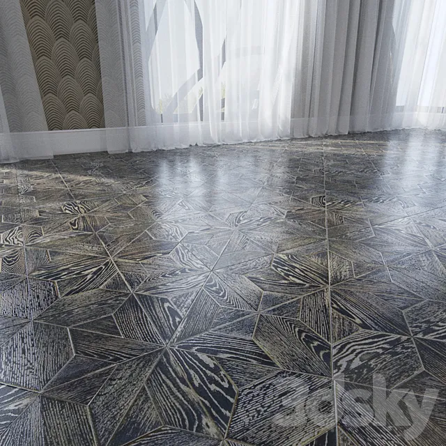 Modular massive parquet Romanovsky 3D Model