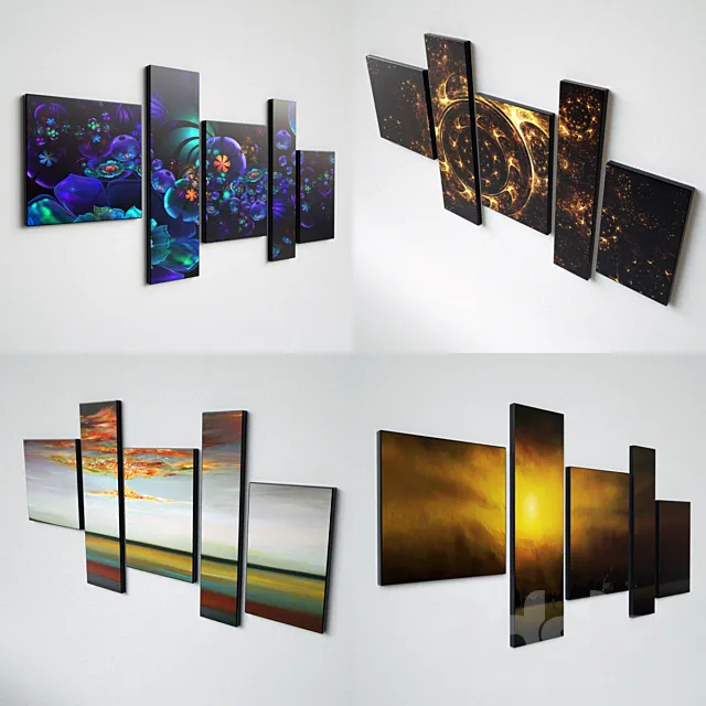 Modular paintings 3D Model