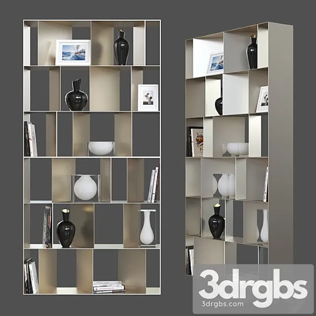 Modular shelving cattelan italia nautilus. 2 3D Model Free