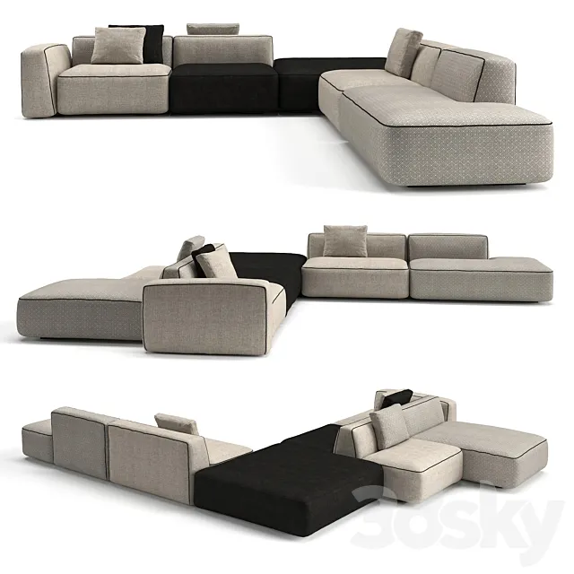 Modular sofa Angelo Cappellini Modular 3D Model