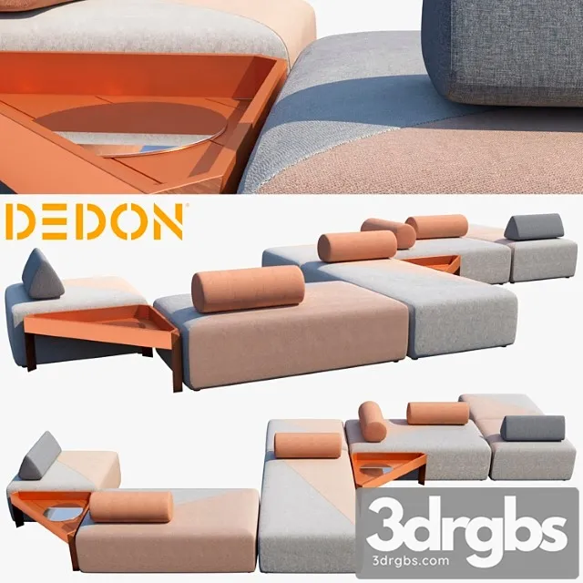 Modular sofa brixx dedon 2 3D Model Free