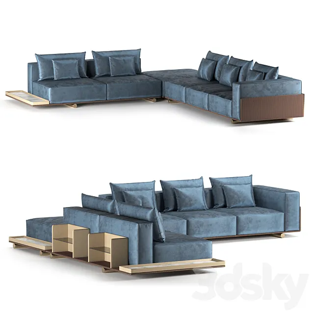 Modular sofa Donovan Square by Visionnaire 3D Model