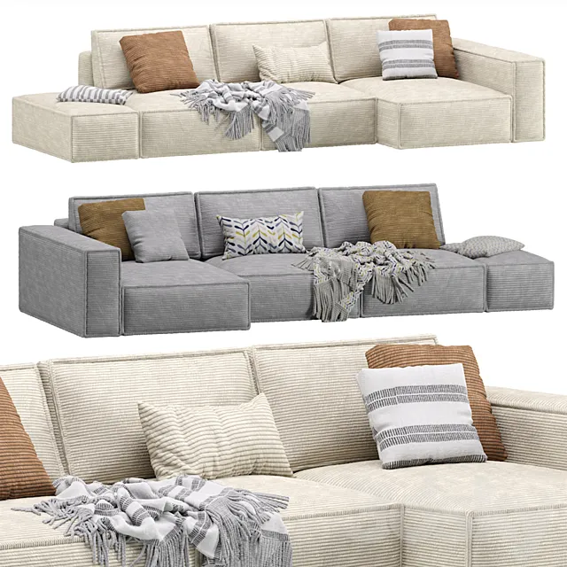 Modular Sofa Eten 2 Vertical Mix 3D Model