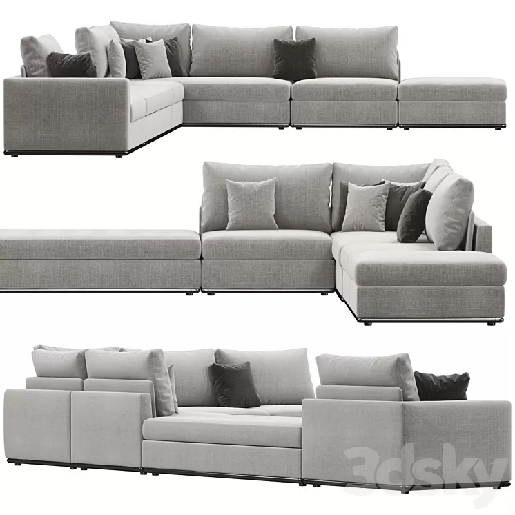 Modular sofa Giulio Marelli Oliver 3D Model