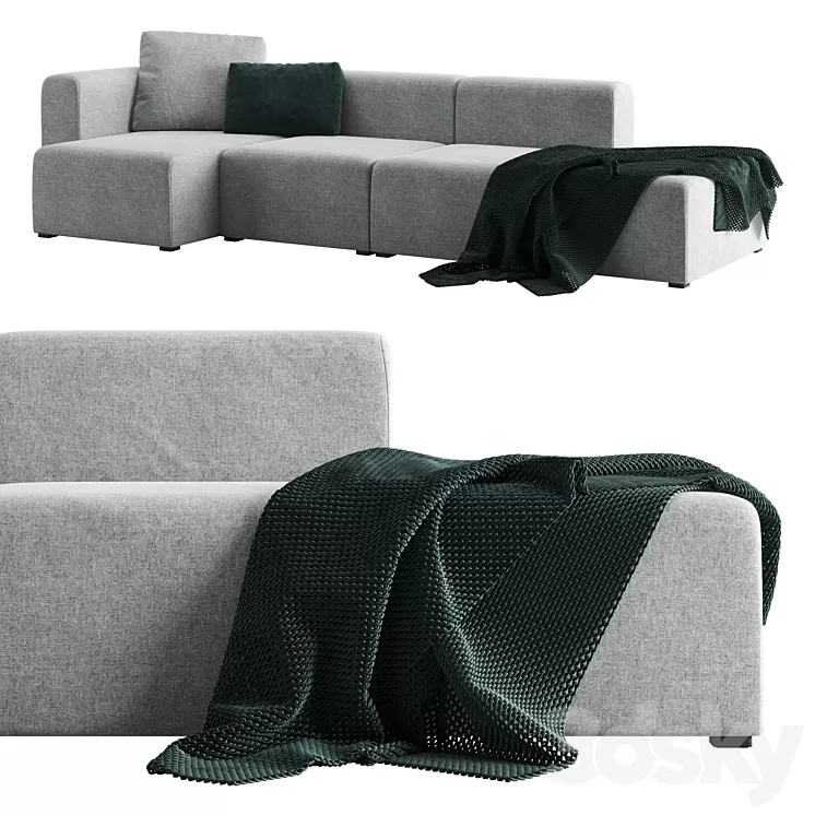 Modular sofa Hay Mags Sofa 3D Model