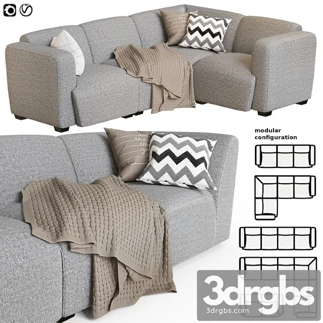 Modular sofa la forma legara sofa in gray