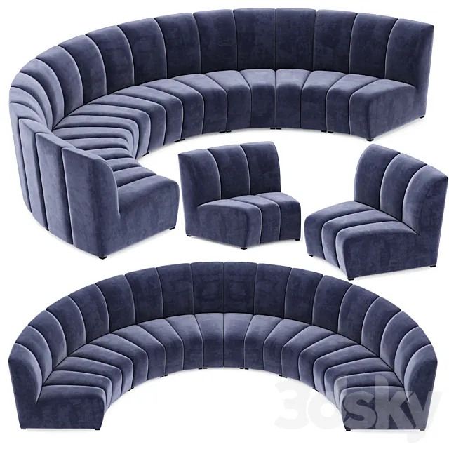 Modular sofa lando eichholtz 3D Model