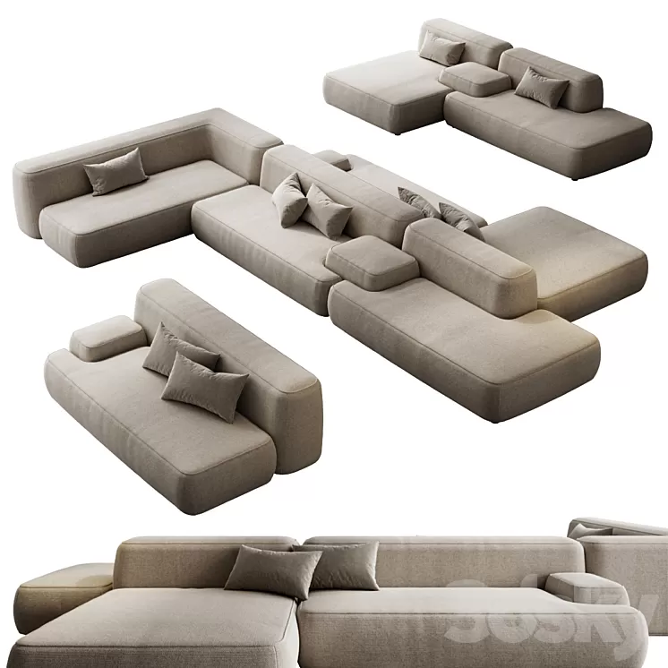 Modular sofa Lema Cloud 3D Model Free