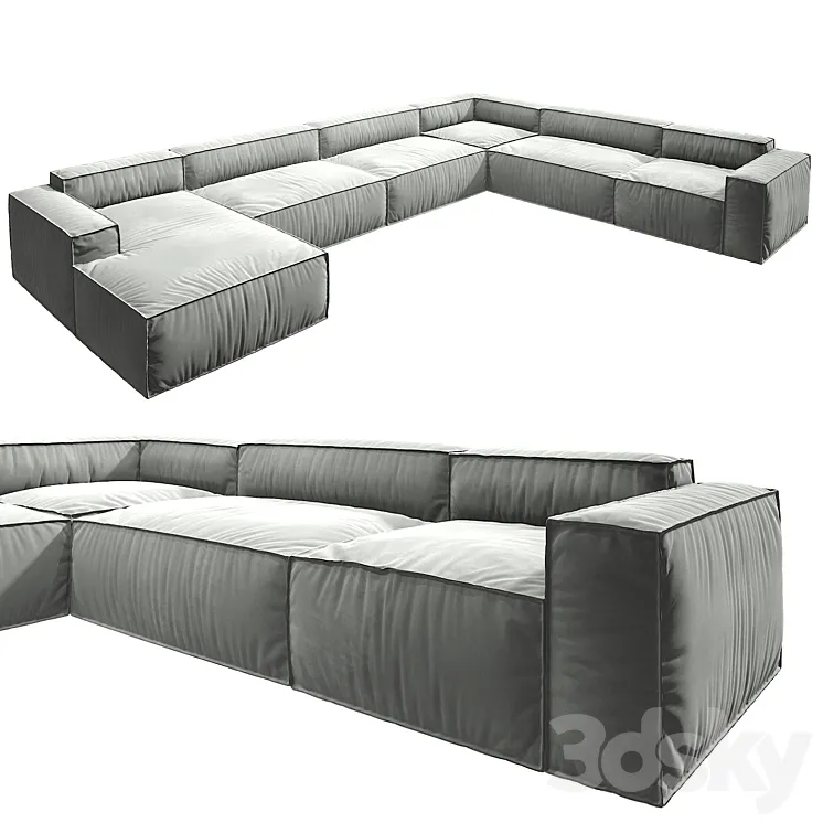 Modular sofa MOBILI Large 3D Model Free Download