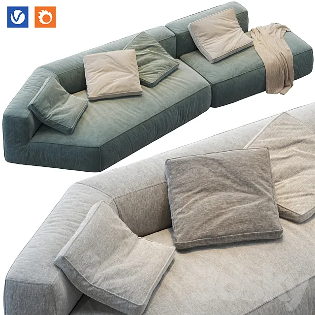 Modular Sofa Peanut BX by Bonaldo Free Download