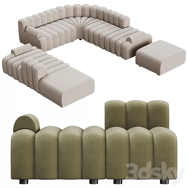 Modular sofa STUDIO by NORR11 3D Model