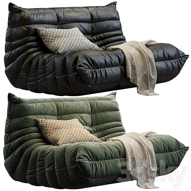 Modular sofa Togo Loveseat from Ligne Roset 3D Model