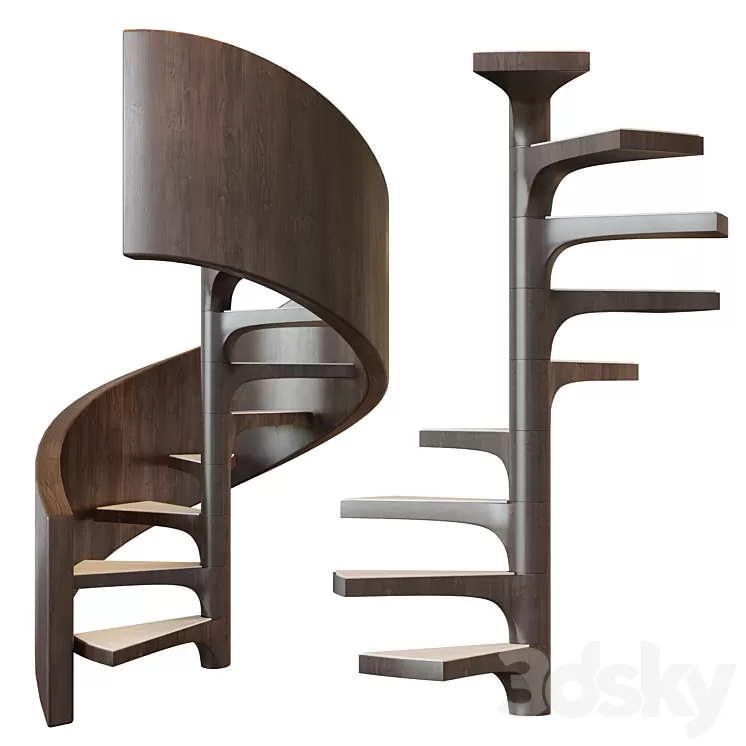 Modular staircase 2 3D Model Free