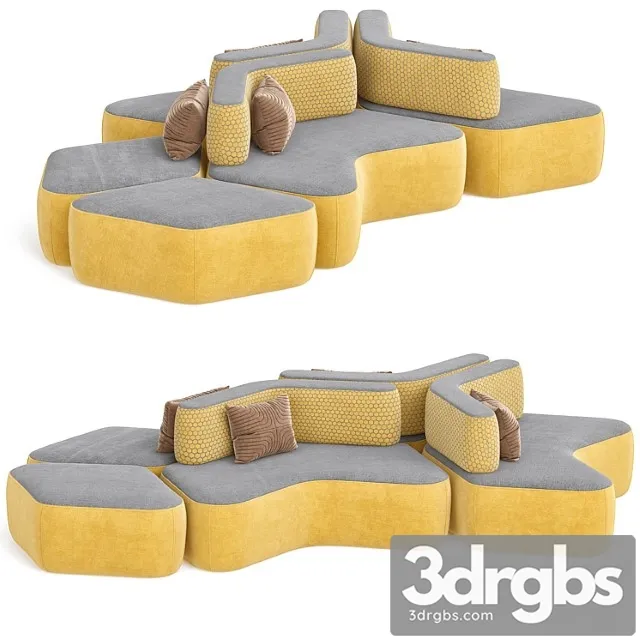 Modular upholstered bench cross