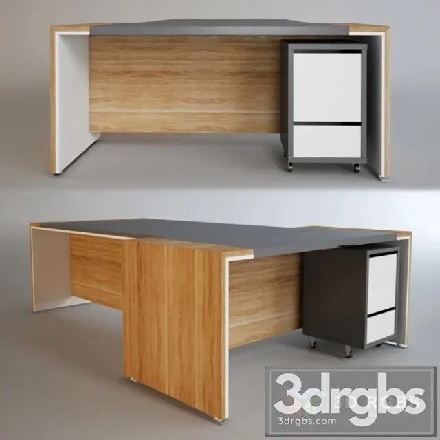 Modun Office Table 01 3D Model Free