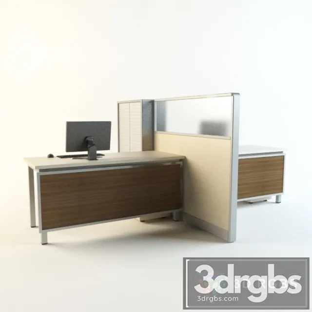 Modun Office Table 03 3D Model Free