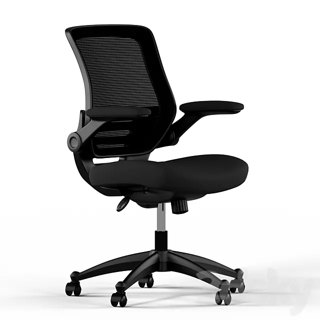 Modway black office chair 3D Model
