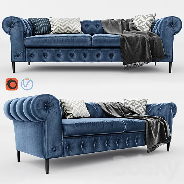 Moe's Canal Sofa: 3DModel