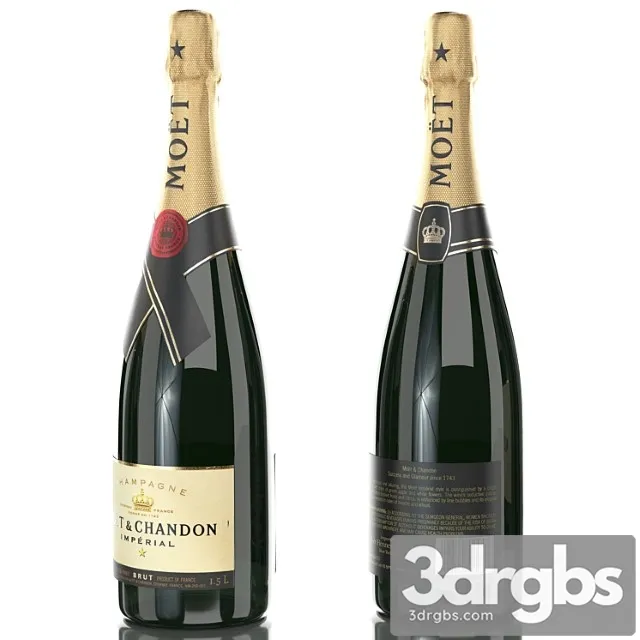 Moet Chandon Champagne Imperial Brut All Sizes 3D Model Free
