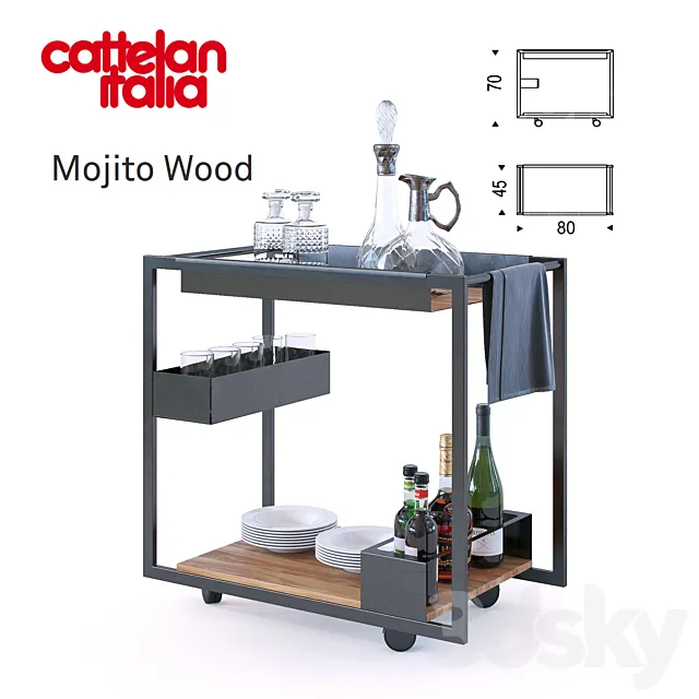 Mojito wood \ Cattelan Italia 3D Model