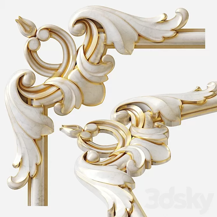 Molding corner 01 3D Model