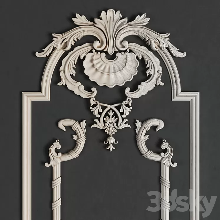 Molding stucco decorations 3 3D Model