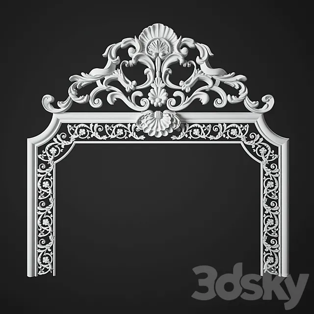 Molding with stucco decoration 2 3D Model
