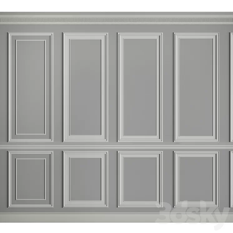 Moldings on the walls 3D Model