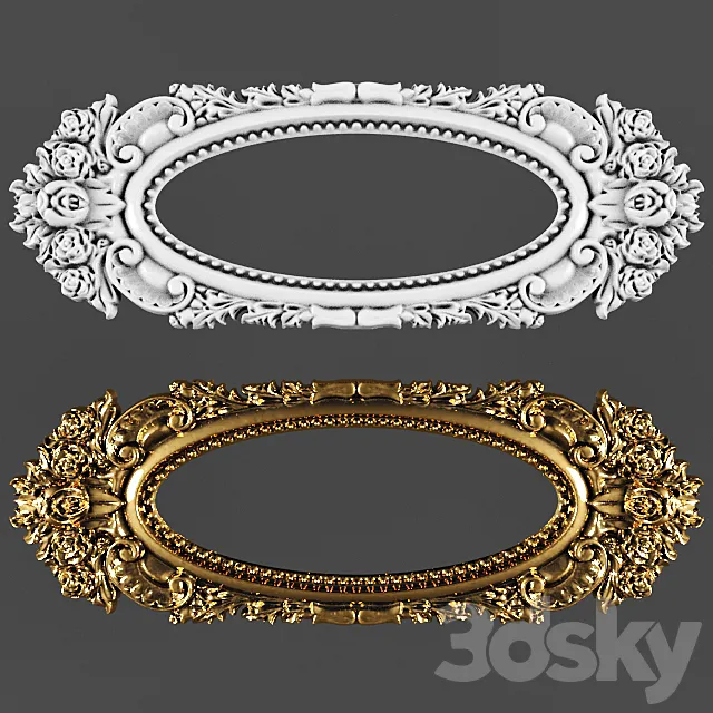 Moldings to the ceiling. 3D Model