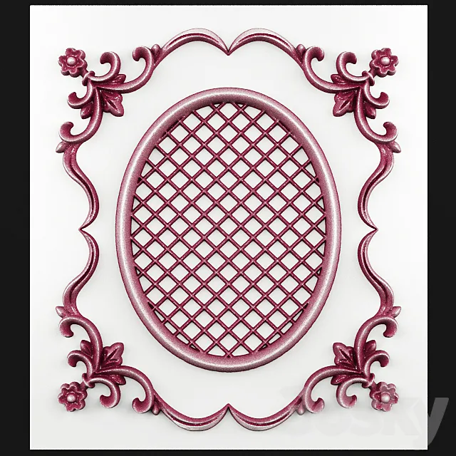 Moldings to the ceiling. 3DModel