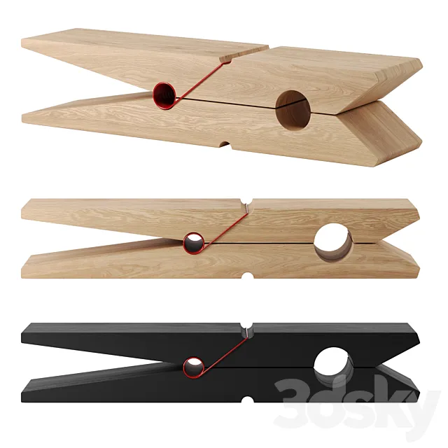 MOLLETTA bench by Riva 1920 3DModel