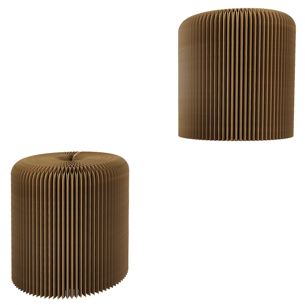 Molo - Stool Folding Paper 455-405 mm 3D Model