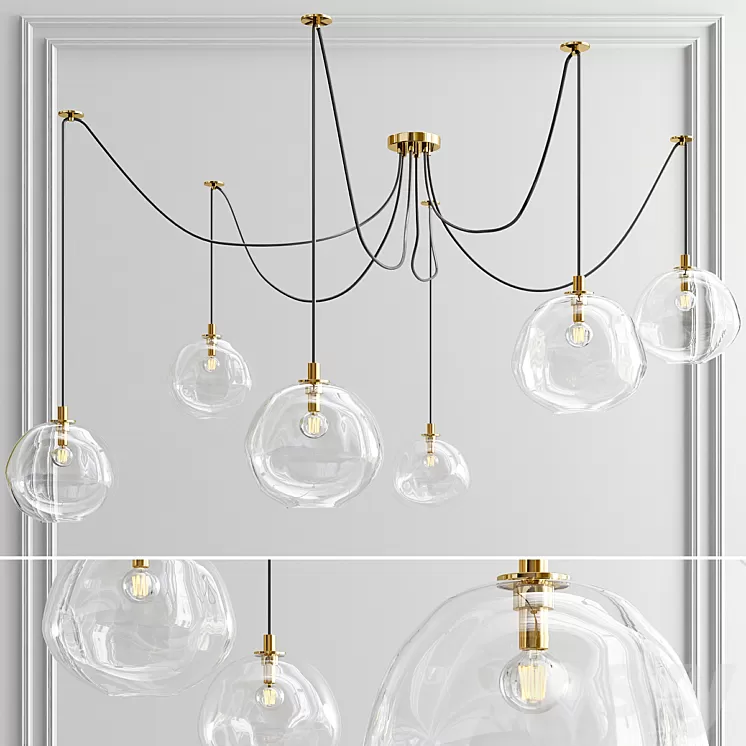 Molten spider chandelier 3D Model
