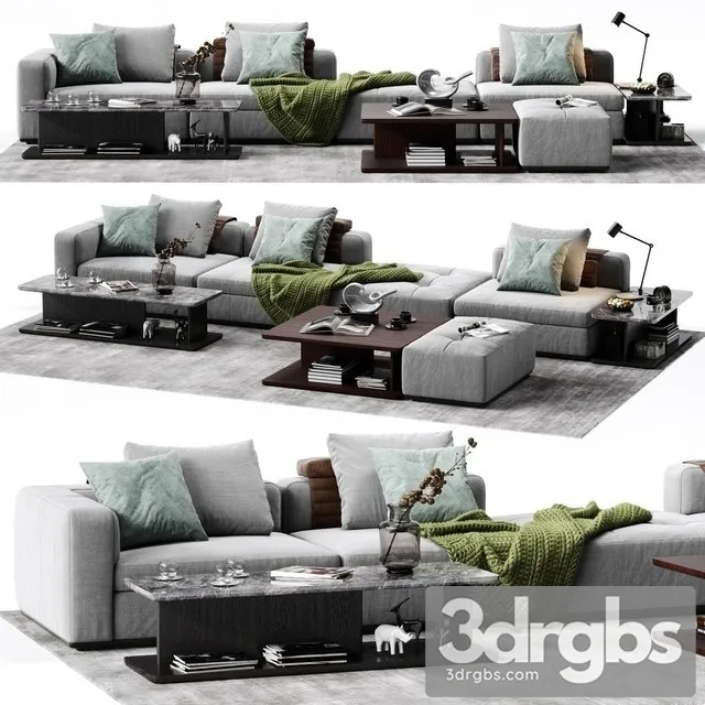 Molteni C Albert Sofa 3D Model Free