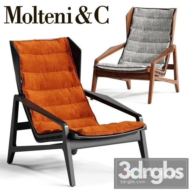 Molteni C Doda Armchair 3D Model Free