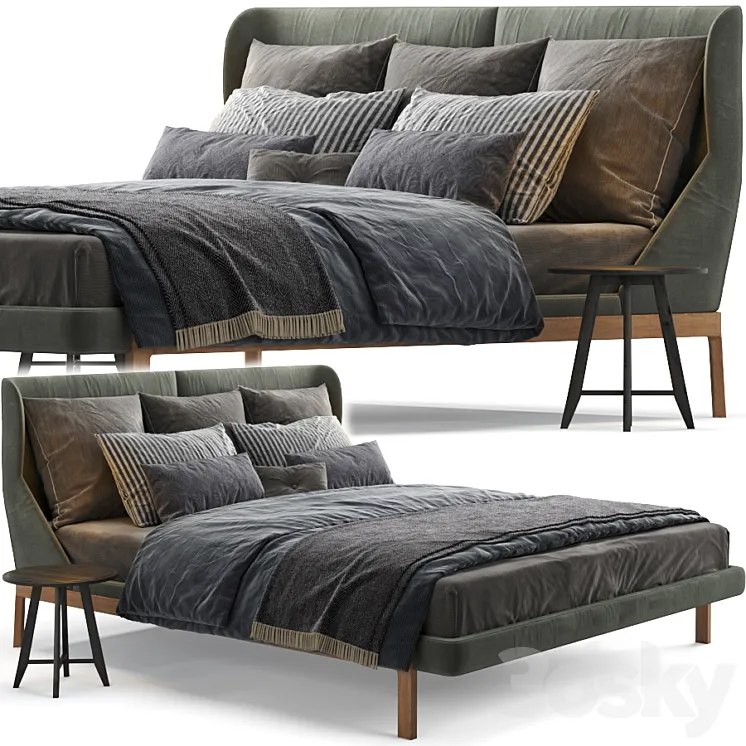 Molteni & C Fulham Bed 3D Model Free