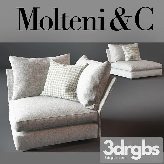 Molteni C Holiday Sofa 1 3D Model Free