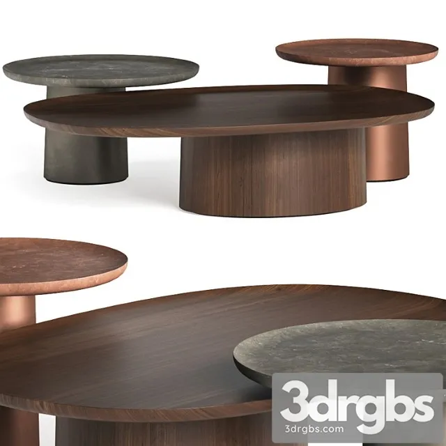 Molteni C Louisa Coffee Side Tables 3D Model Download